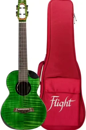 Très populaire | Flight Comet Tenor All Solid Electro Ukulele - Green