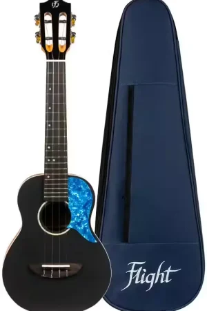 Flight Iris Concert Ukulele - Black | Prix en baisse
