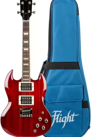 Flight Pioneer Tenor Electric Ukulele - Cherry Red - Direct usine