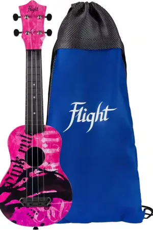 Expédition immédiate | Flight Ultra Travel Soprano Ukulele - Pink Rules