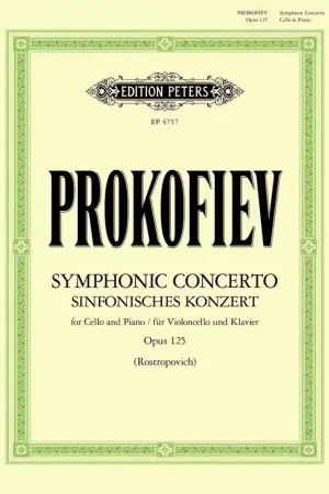 Edition Peters Prokofiev - Symphonic Concerto for Cello and Piano Op. 125 - Commandez dès maintenant