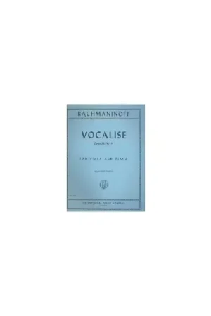 Prix choc - IMC Rachmaninoff Serge - Vocalise Op.34 N°14 Alto & Piano (Leonard Davis)