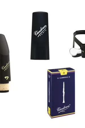 Tout juste disponible | Vandoren Pack Bec Black Diamond (BD5) + Ligature LC51BP + Anches CR103