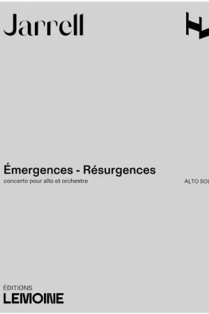 Stock limité - Hexamusic M. Jarrell - Émergences-Résurgences