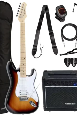 Offre exceptionnelle - Woodbrass Pack ST100 Sunburst + Ampli GE610 + Accessoires