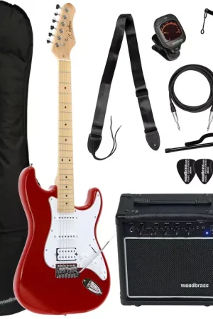 Woodbrass Pack ST100 Rouge + Ampli GE610 + Accessoires - En stock